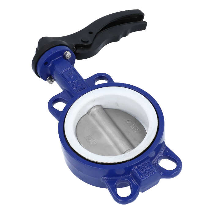 Absperrklappe DN100, PN10/16, Baulänge EN558-20 GGG/PTFE/Edelstahl 1.4408, max.120°C Absperrklappe DN100, PN10/16, Baulänge EN558-20 GGG/PTFE/Edelstahl 1.4408, max.120°C
